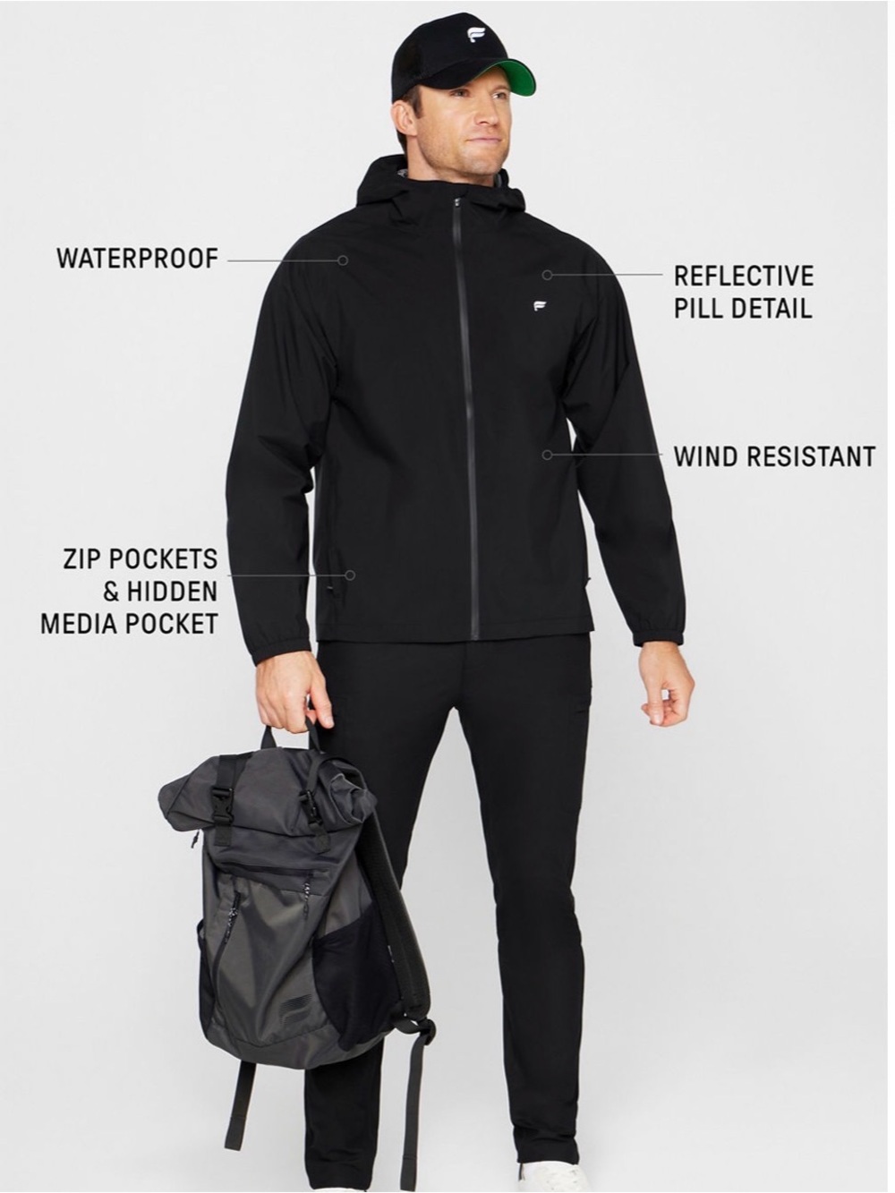 Fabletics Waterproof Rain Jacket - Picture 3 of 4